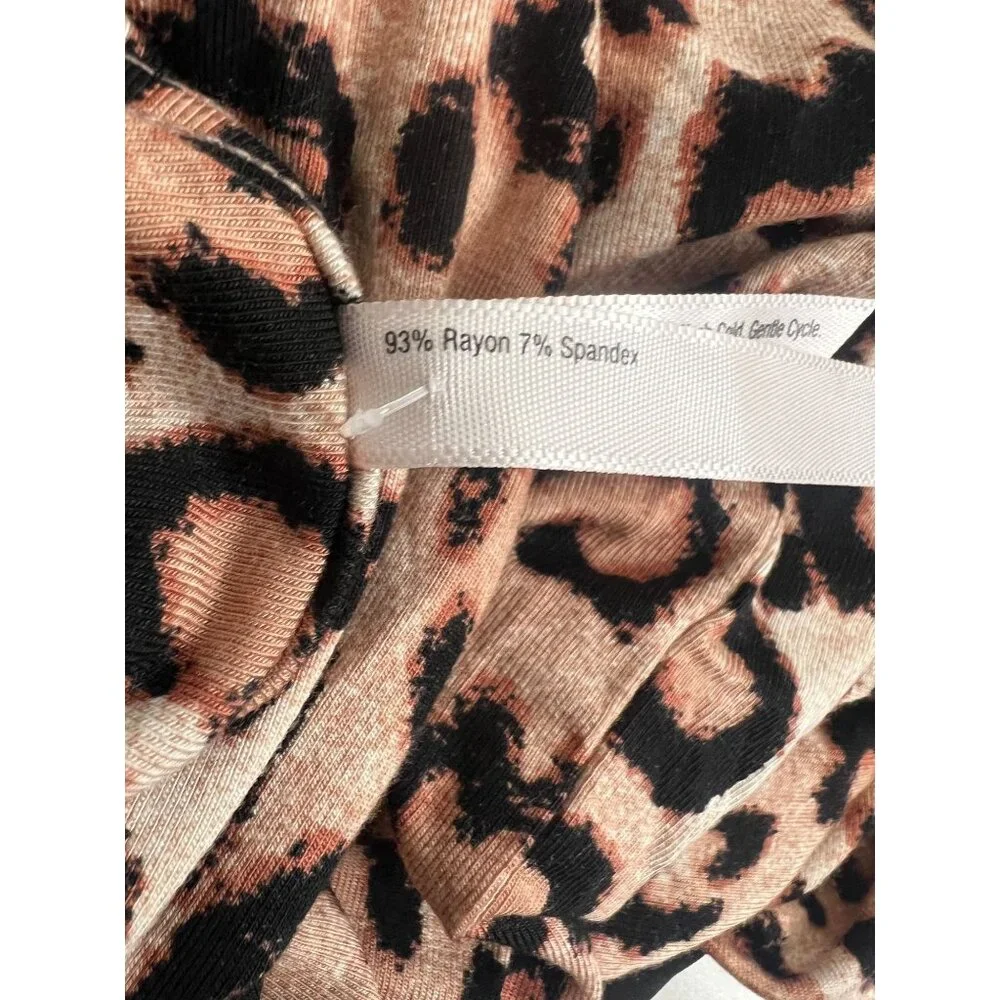 Soma Cool Nights NWT Leopard Print Sleep Shirt XXL V-Neck Pocket Nightgown - Picture 9 of 9